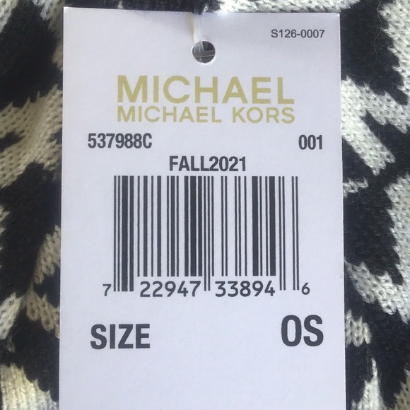 Michael Kors MK logo black white contrast beanie - Picture 2 of 15